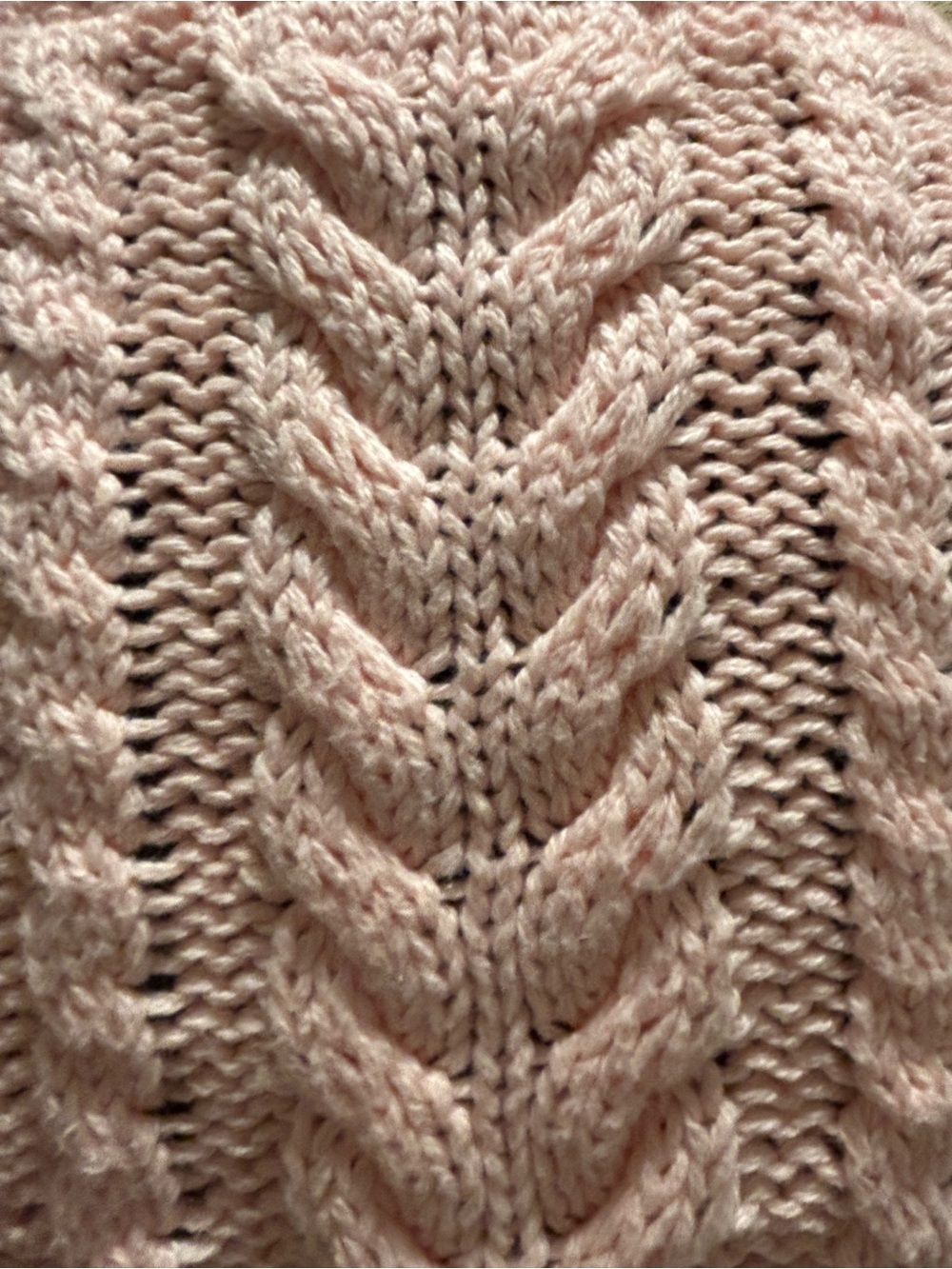 NWOT J. Crew Cable Knit Crewneck Sweater in Light Pink - Picture 3 of 6